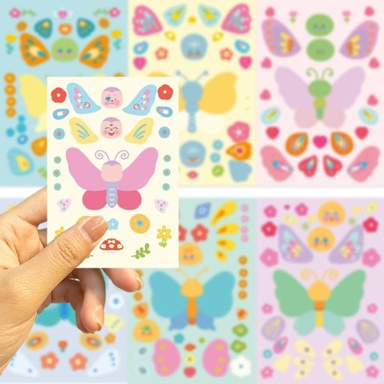 

8 шт. DIY наклейки-бабочки самоклеящиеся, сильная липкость, водостойкие, легко очищаемые наклейки на чехол для телефона, наклейки для ноутбука, скрапбука 8pcs