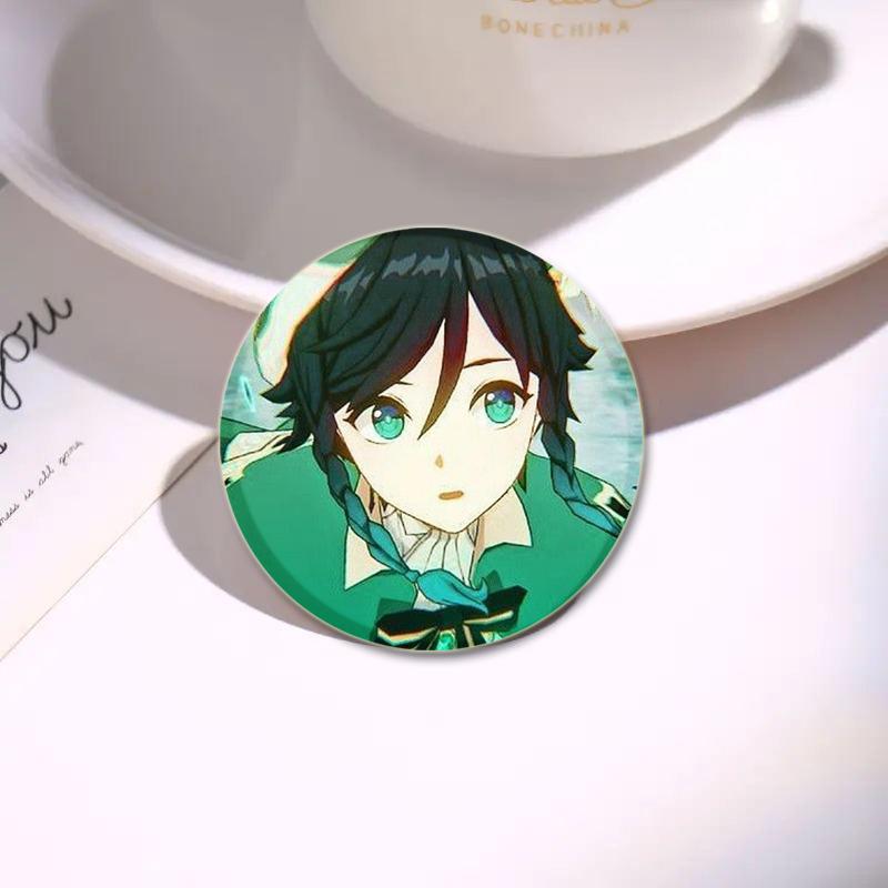 32/44/58 mm Genshin Impact-Abzeichen, Spiel Anime-Mädchen Hu Tao/Venti/Jean, Anstecknadel, 58 mm, runde Brosche für Rucksack, Kleidung, Zubehör, Schmuck, Geschenk