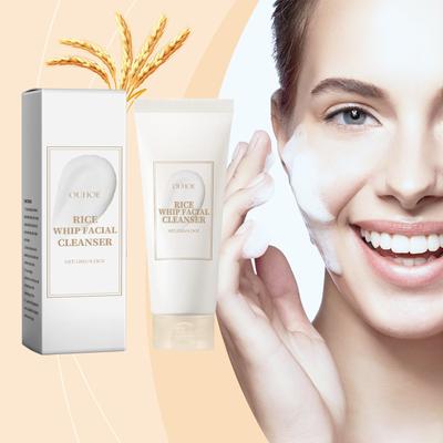 Ryžová surová dužina Čistiaci prípravok na tvár Pena na umývanie tváre Čistenie pórov Hydratácia Exfoliácia Rozjasnenie Omladenie pleti Odličovač