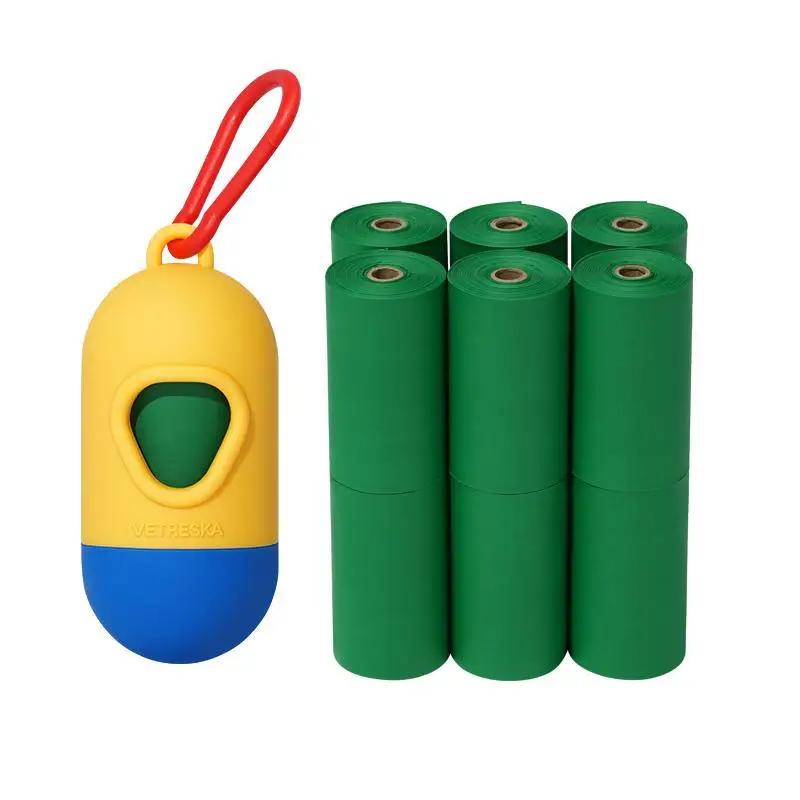 

Портативные капсульные мешки для сбора фекалий у собак Одноразовые мешки для сбора фекалий на открытом воздухе для прогулок с собаками Товары для переноски туалетных принадлежностей