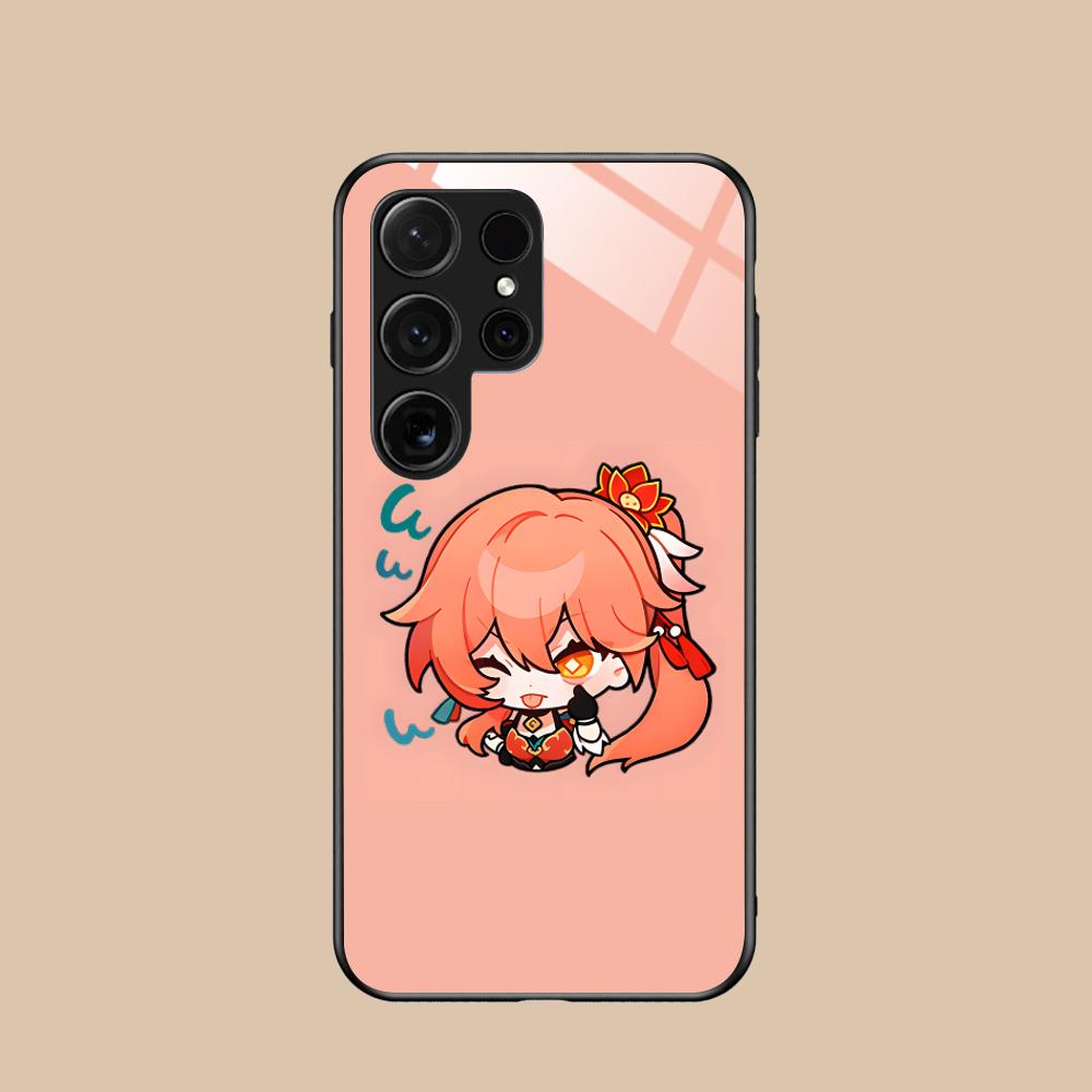 

HSR Guinaifen Glass Mobile Phone Case for Samsung Galaxy S26 S25 S24 S23 S22 S21 S20 Note20 Plus FE Ultra Colorful Cover Galaxy S21 5G