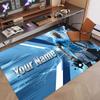 Custom Rug Erling Haaland Pattern Print Name Text Soft Non‑Slip Floor Carpet for Home Indoor Decoration