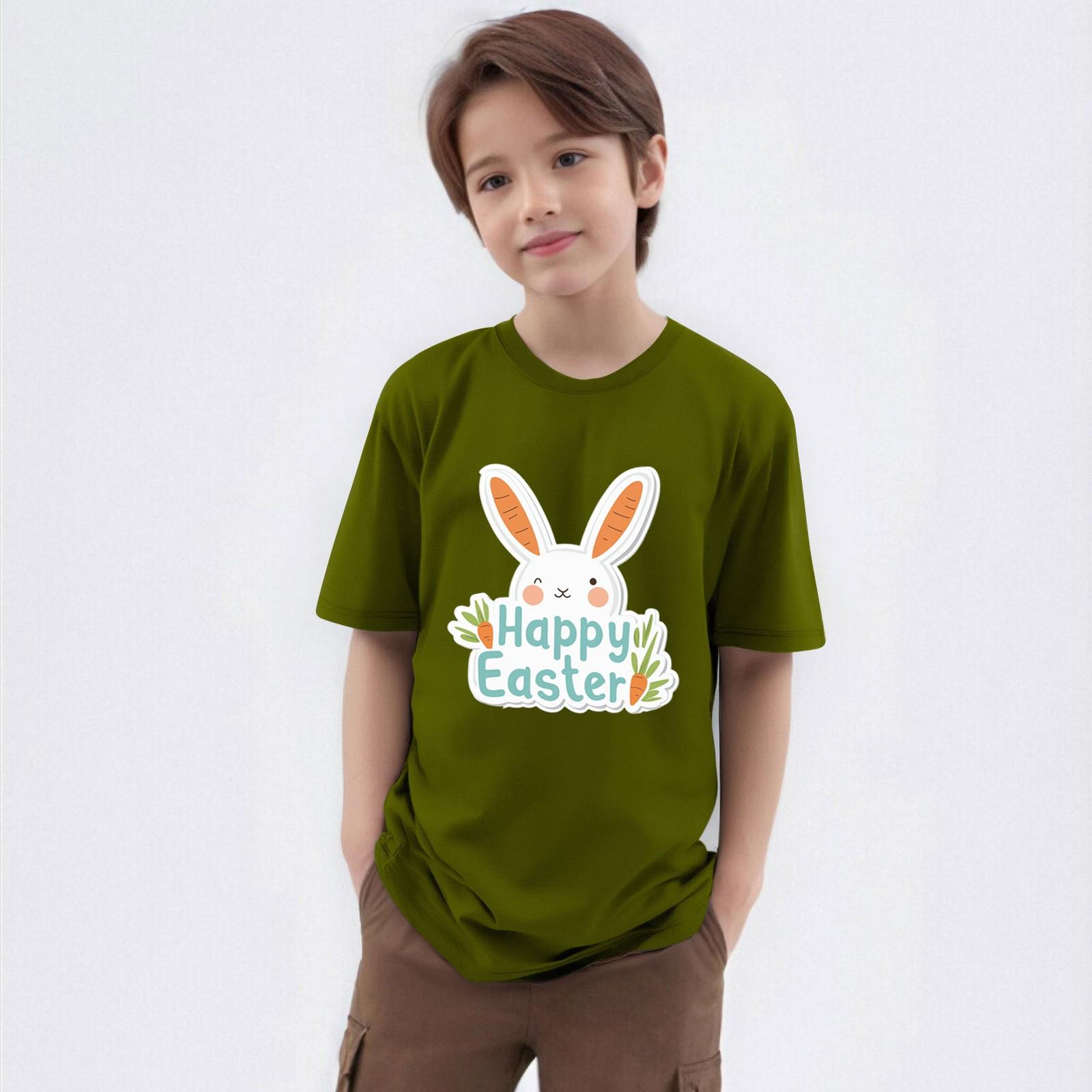 

Детская футболка с круглым вырезом и короткими рукавами 100 армия зеленый