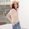 Women's Summer Hollow Knit Short Sleeve Top