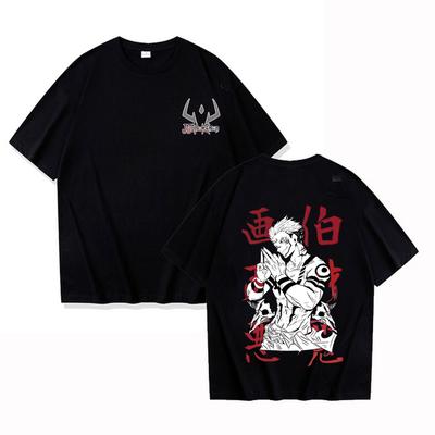 Jujutsu Kaisen T-shirt Anime Itadori Yuji Zomer T-shirt Heren Casual Hoge Kwaliteit Katoenen Kleding Mode