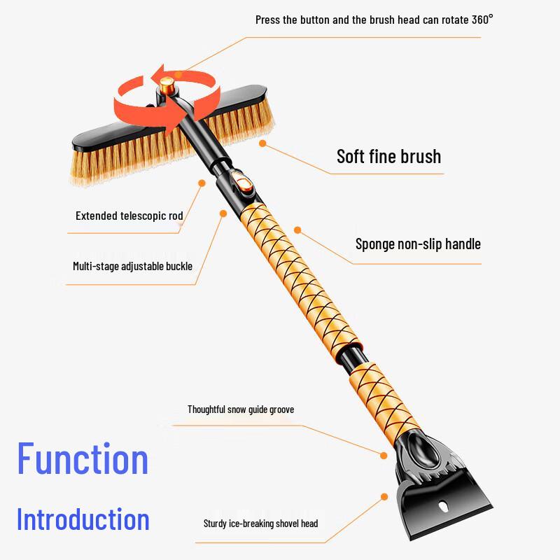 HEIXIE Multi-function Car Snow Shovel & Ice Scraper
