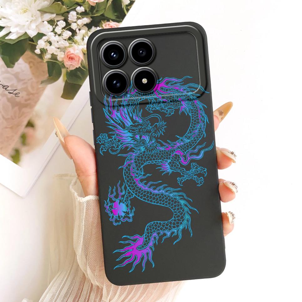 Aesthetic Fashion Phone Case For Xiaomi Redmi K90 Pro Max Poco F8 Pro Ultra Casing Cartoon Cat Dragon Back Cover Soft Silicone