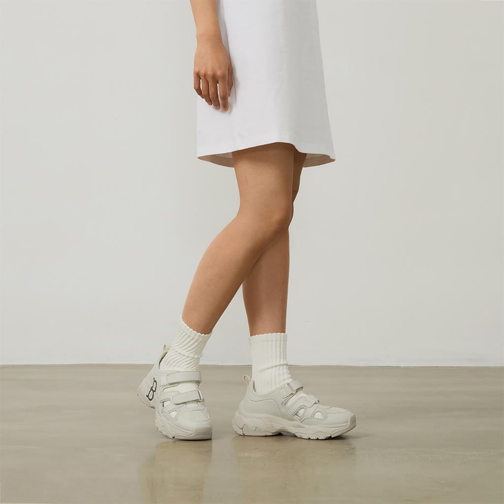 MLB Sandal Chunky Mask Breathable River Trekking Shoes Unisex Beige Black Sneakers 3ASDCH143-43BGS