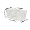 Plastic Tea Bag Storage Box Large Capacity Sealed Sugar Packet Storage Box with Removable Dividers Dust-proof Tea Bag Holder
