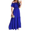 Women's Casual Dresses - Boho Off Shoulder Strapless Dress Elegant Anti Pilling Large Hem Adding Charm Popular Beach Party Streetwear
