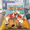 Juego de Funda Nórdica Tintín A Mururoa Cómic, Ropa de Cama Clásica de Dibujos Animados Con 2 Fundas de Almohada, Sin Relleno Nórdico, Decoración de Habitación Infantil Regalo Para Fans de Tintín