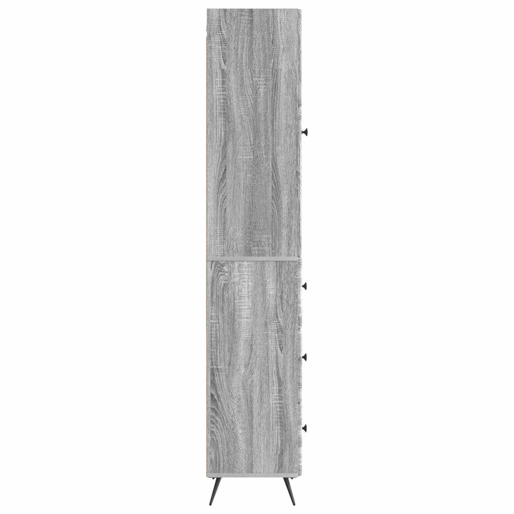 2 Piece Cabinet Set Gray Sonoma 34.5 x 34.5 x 90 cm Engineered Wood