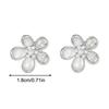 Korean Elegant Bling Flower Shaped Earphone Clip Charms Earphone Jewelry Wireless Earbuds Decoration For Girls Creative Gift