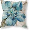 Blue Floral Throw Pillow Covers Set Of 4 Vintage Flower Bird Pillow Covers Decorative Outdoor Patio Pillow Cases Cushions Cover