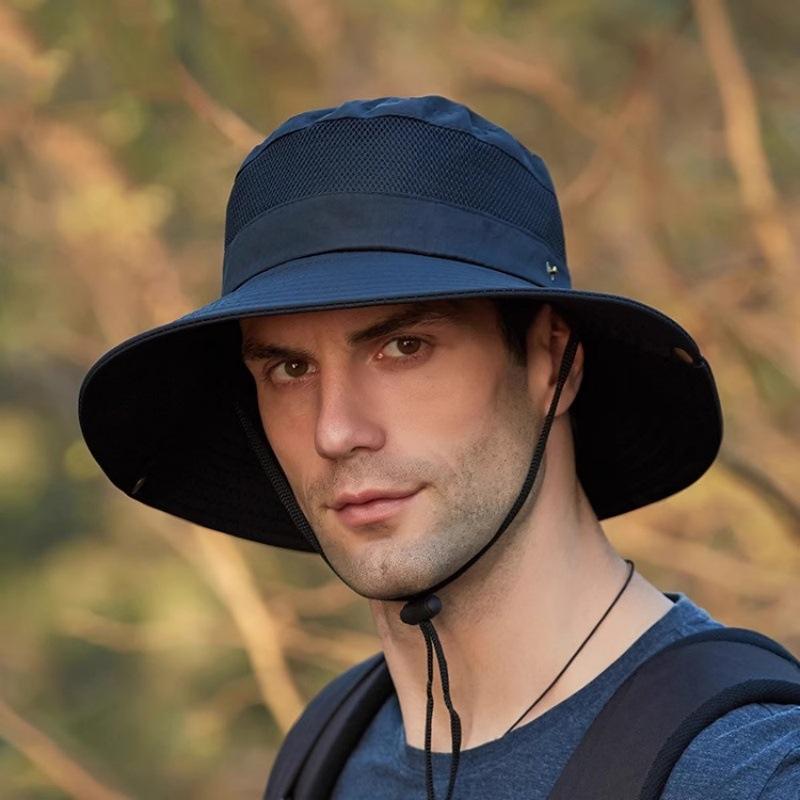 Rainproof Sun Hat Men and Women Sun Hat Bucket Hat Fashion Versatile Anti-ultraviolet Camping Fishing Fisherman Hat Men