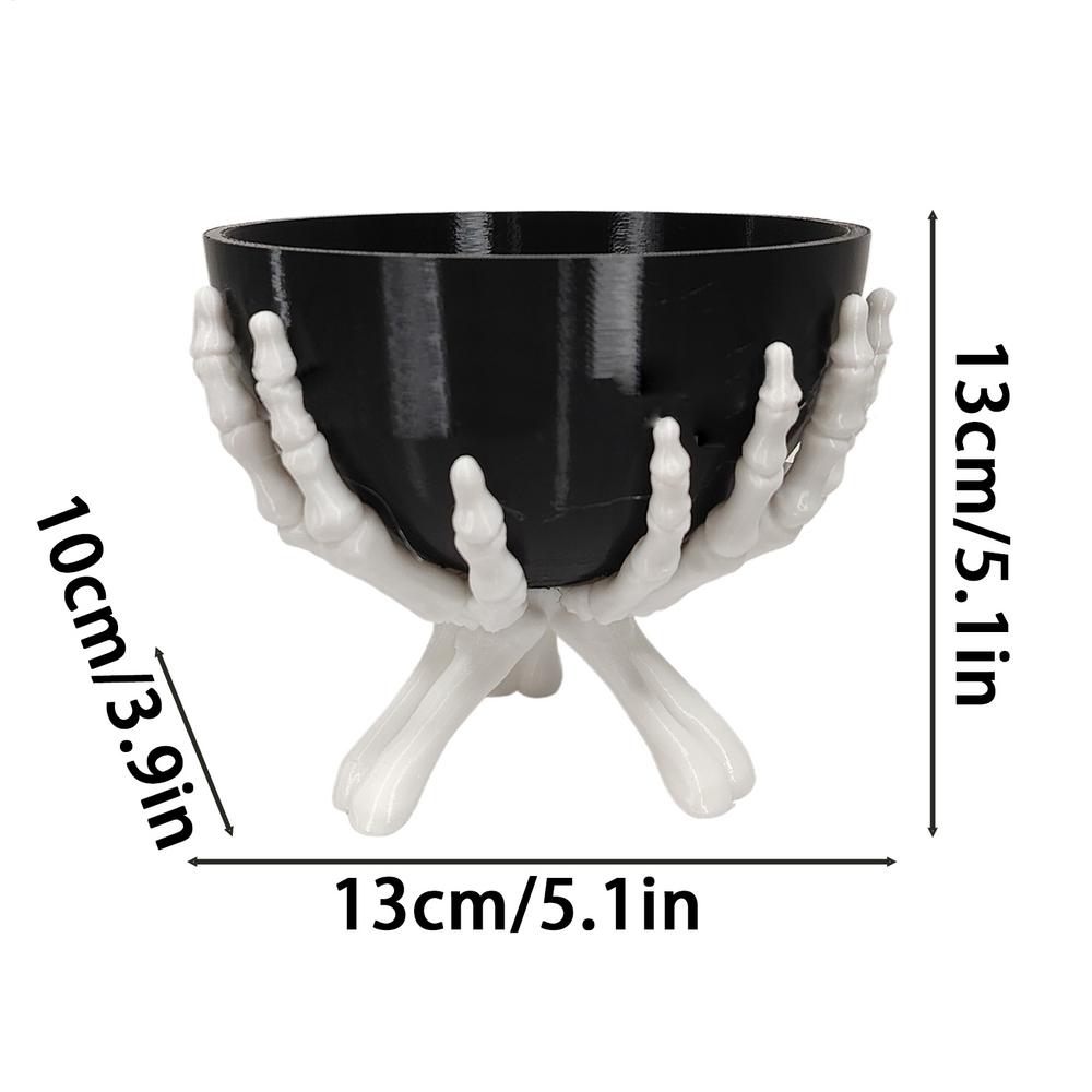 

Halloween Candy Bowl Gothic Skeleton Hand shaped Candy Storage Holder Scary halloween decorations Candy Organizer чёрный
