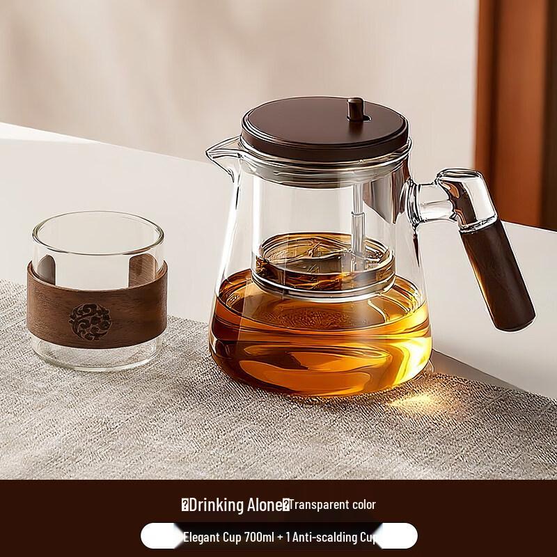 ZISIZ Floating Cup Glass Teapot