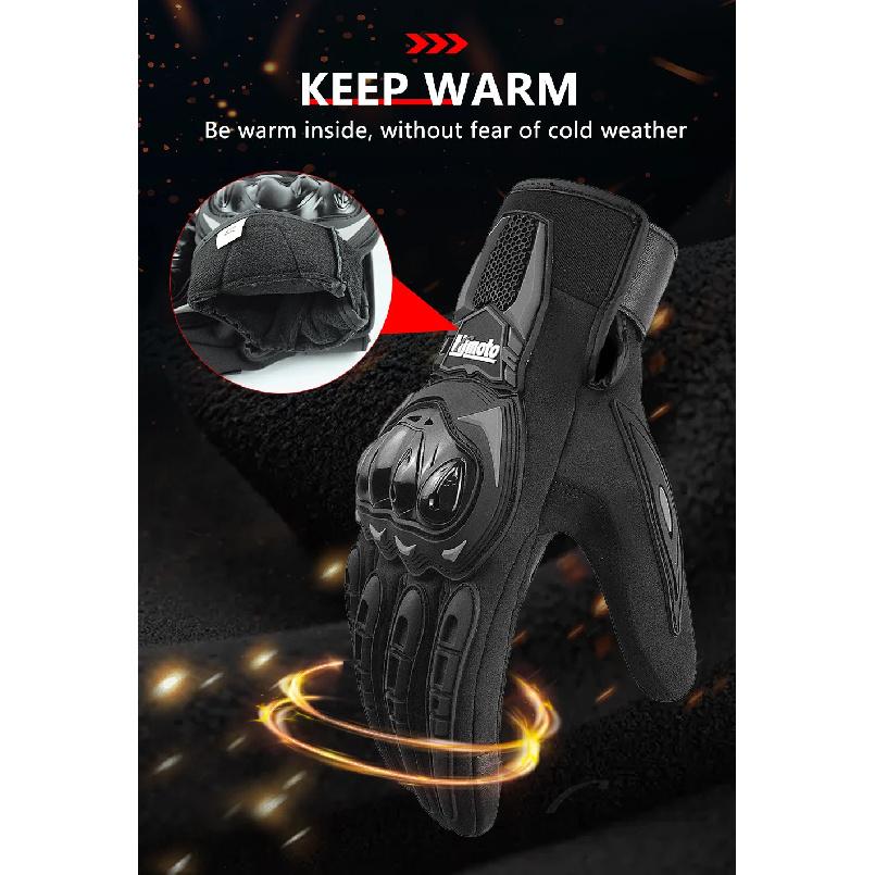 Autumn Winter Motorcycle Anti-fall Riding Gloves Waterproof Men Women Motocross Biker Glove Touch Screen Cycling MTB Luvas Moto
