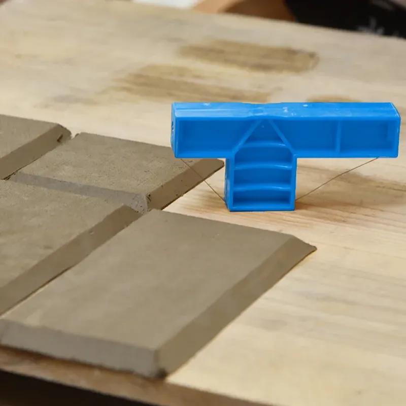 Pottery Clay Angle Cutting Tools Ceramic Bevel Cutter Mud Finishing Tool Soft Clay Polymer Clay Board Stitching Modeling Tools