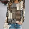 2025  Plus size autumn and winter new fashion round neck long sleeve printed elegant casual loose hoodie