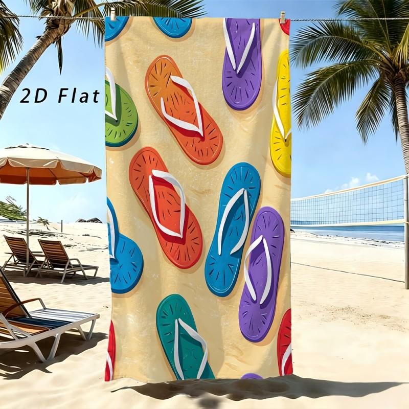 Buntes Streifen-Tropenfischmuster Strandtuch Schnelltrocknend Saugfähig Mikrofaser Handtuch Für Strand Pool Bad Draußen Reisen