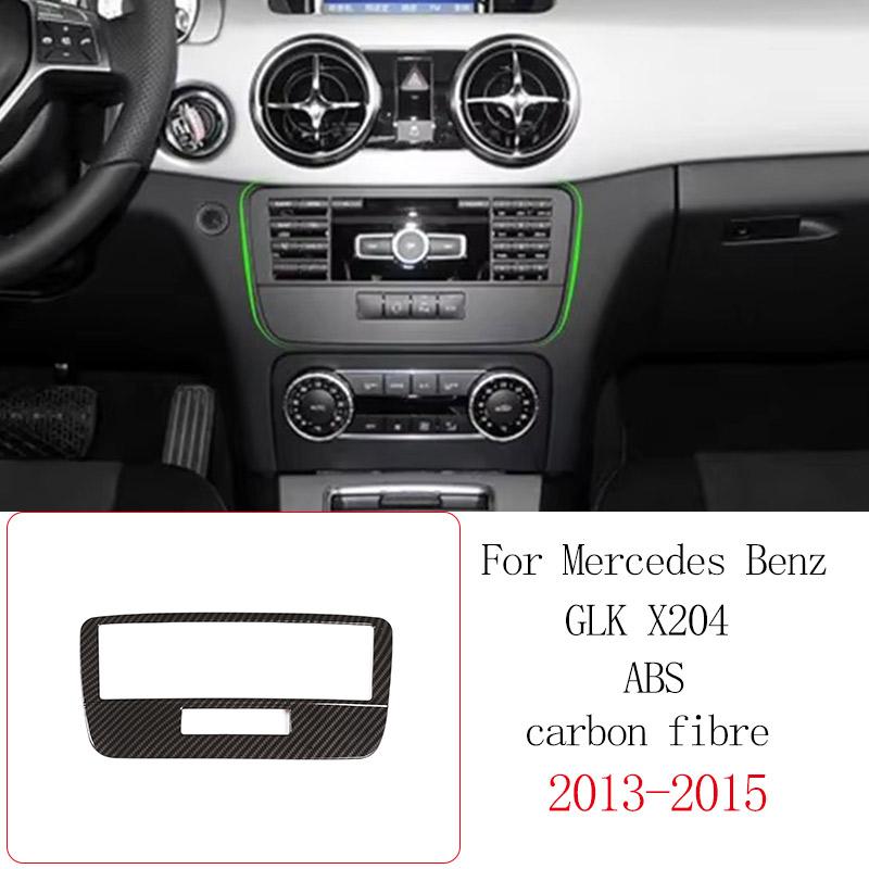 For Mercedes Benz GLK X204 2008-2015 ABS Carbon Fiber Car Center Console Decorative Panel Sticker Car Interior Accessories