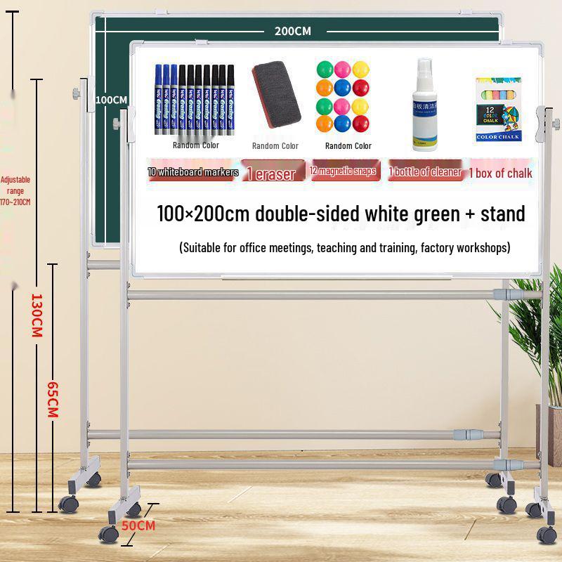 Mobile Magnetic Whiteboard Stand: Large Office, Teaching, and Meeting Writing Display Board