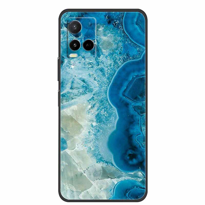 Marble Case For Vivo Y33s Silicone TPU Soft Phone Fashion Cover For Vivo Y33 S Case V2109 Funda Luxury Shockproof Cartoon Coque