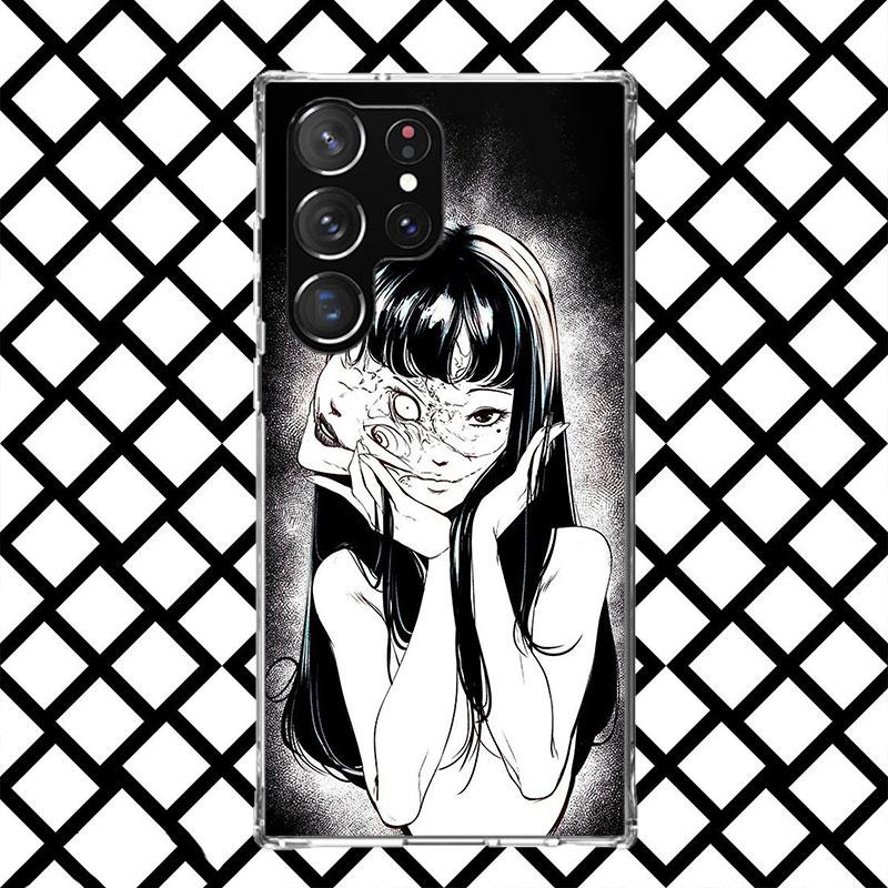 Japanese Horror Comic Anime Phone Case for Samsung Galaxy S26 S25 Edge S24 S23 Ultra S22 Plus S21 FE S20 + Soft Cover Print Fund