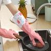 Fleece-Lined Rubber Dishwashing Gloves - Extra Thick, Waterproof, & Warm for Kitchen or Laundry Use