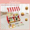 Little Wooden Burger Shop With Fruit Vegetables Cash Register For Play Creative