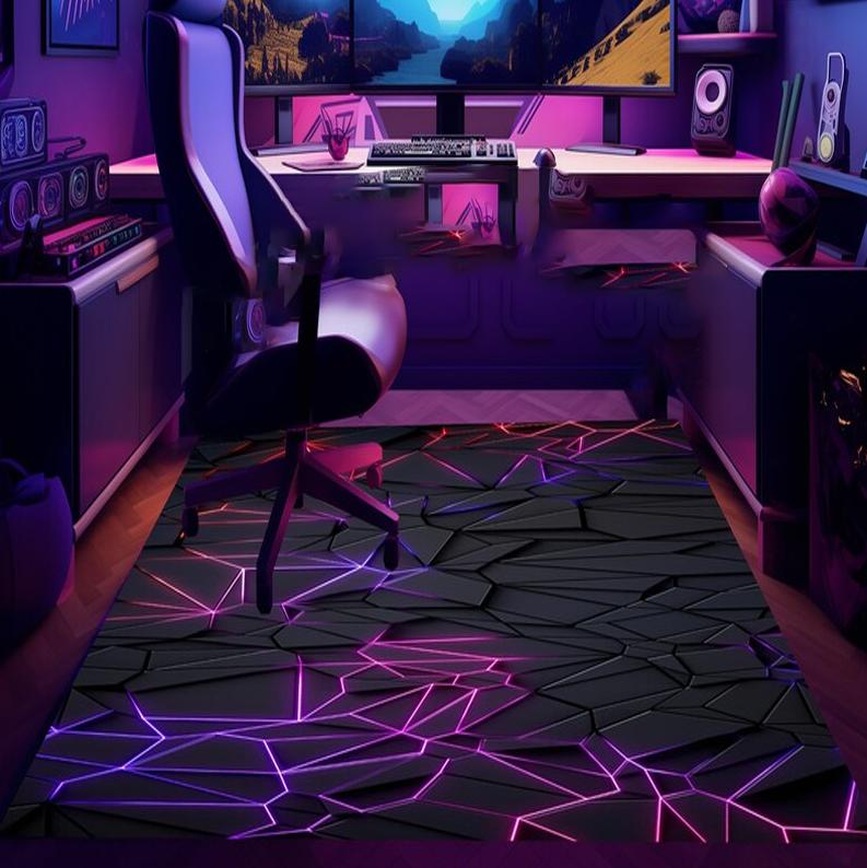 Arcade Alley Rug Gaming Room Rug 80's Rug Glow Rug E-Sport Rug Neon Rug Gamer Rug for Living Rug Gift for Game Gamer Gifts