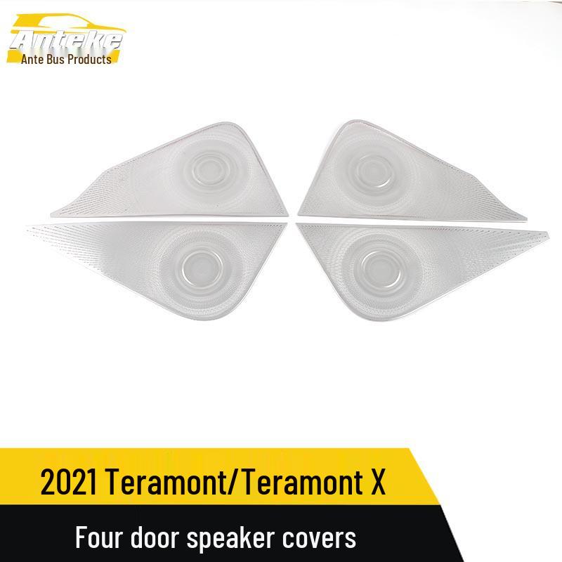 Speaker Covers for Teramont/Teramont X - Bright Finish, Custom Door Panel Modification, Compatible with 21 Models