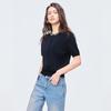 Tatu Rhinestone Chain Short Sleeve Knit Top