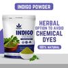 Havintha Indigo Pulver für Haare, Reine und Kräuter- und Natürliche Haarfarbe Schwarz/Braun | Haar- und Bartfarbe Indigofera Tinctoria Blattpulver - 200