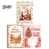 Tarjeta Sorpresa Interactiva Navideña DIY Libro de Regalo Navideño con Espiral, Folleto 5x7, Organizador 10 Páginas Tarjetas Felices, Regalos para Familia, Amigos,