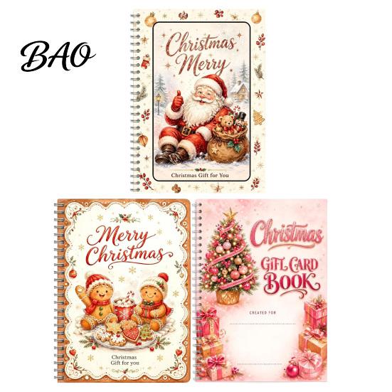 Tarjeta Sorpresa Interactiva Navideña DIY Libro de Regalo Navideño con Espiral, Folleto 5x7, Organizador 10 Páginas Tarjetas Felices, Regalos para Familia, Amigos,