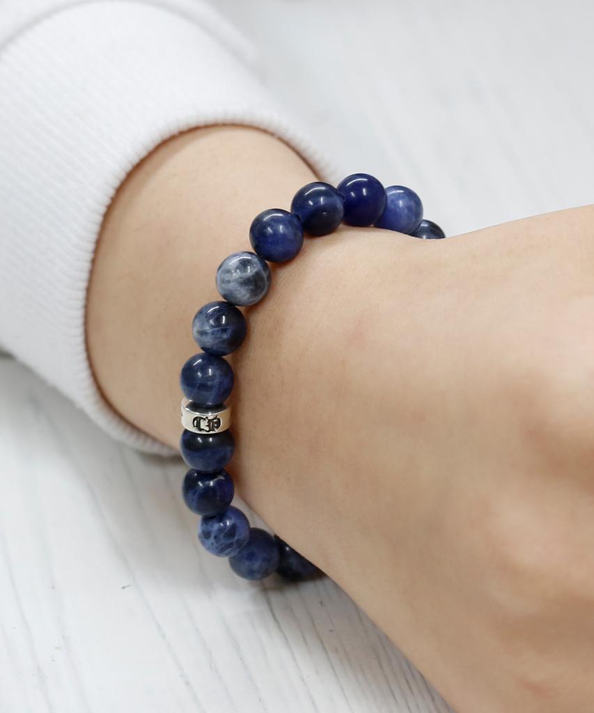 Shoveoff C22Svb-1005 Sodite Natural Stone Bead Bracelet Men'S Bracelet 8Mm