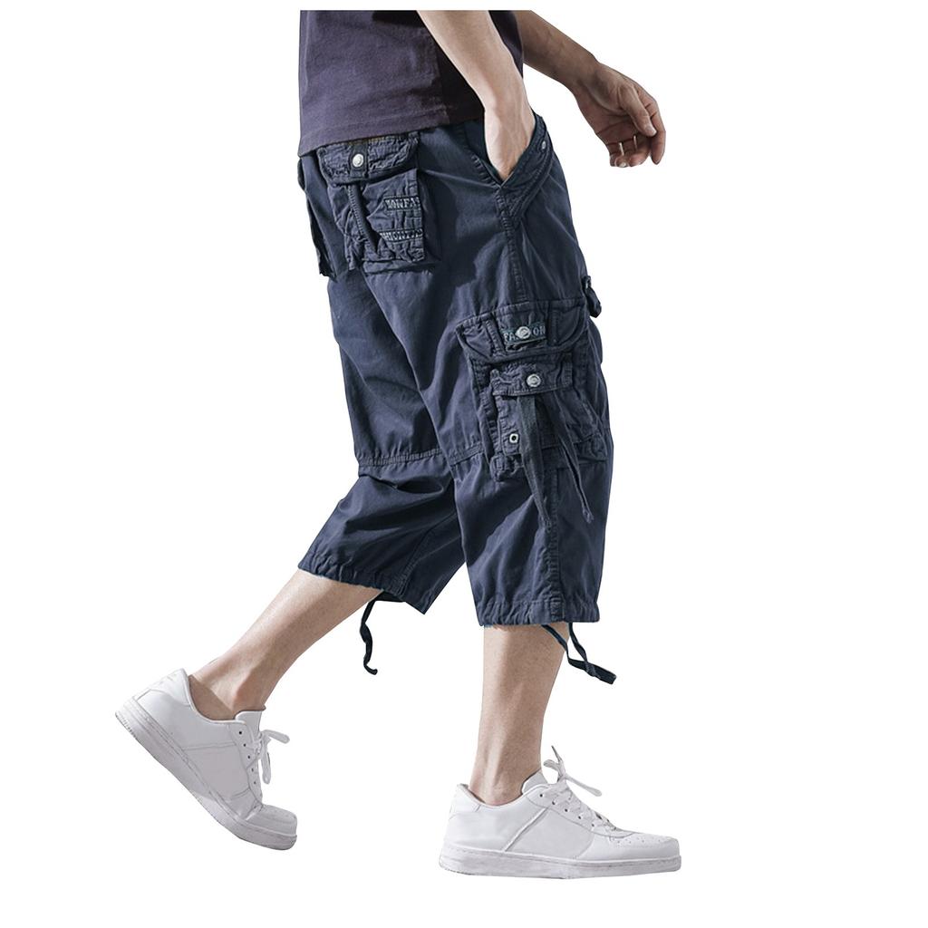 Men's Summer Multi-Pocket Cargo Shorts Men's Casual Fashion Loose Cargo Pants