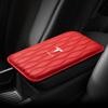 1Pcs Leather Auto Armrest Pads Protective Waterproof Hand Cushion For Tesla Model 3 Model X S 2016-2023  Model Y Decals TM3 TMX