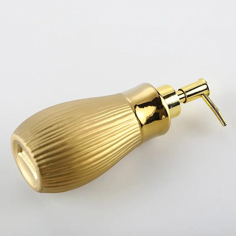 Silver plated ceramic dispensing bottle shampoo hand sanitizer shower gel replacement bottle soap dispenser dispenser
