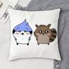 RRegular Show Doublesided Printed Square Decorative Cushion Cover for Sofa Living Room Home Decor