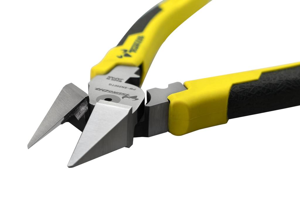 TSUNODA Electrician Power Powerful Diagonal Nippers 200mm Steel Wire Cutting Simple Crimping Staple Removal Cable/Stainless PW-SN200GT