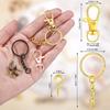 250Pcs Swivel Buckle Set 35Pcs Lobster Claw Clasps 35Pcs Keyrings with Chain 35Pcs Split Rings 180Pcs Screw Eye Needle