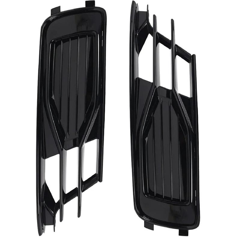 Fog Light Lamp Lower Grille Cover Compatible for Au-di A6 C7 C7.5 Sedan 2016 2017 2018 Black Grill 4G0807681AD 4G0807647T Car Accessories(1