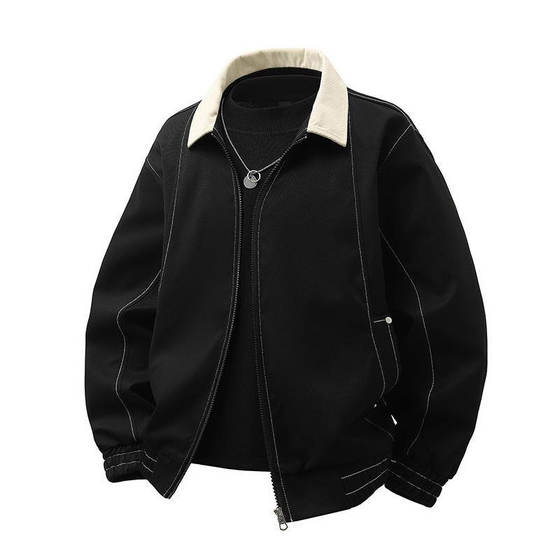 Spring and Autumn Young Men's Lapel Casual Top Lapel Jacket Jacket