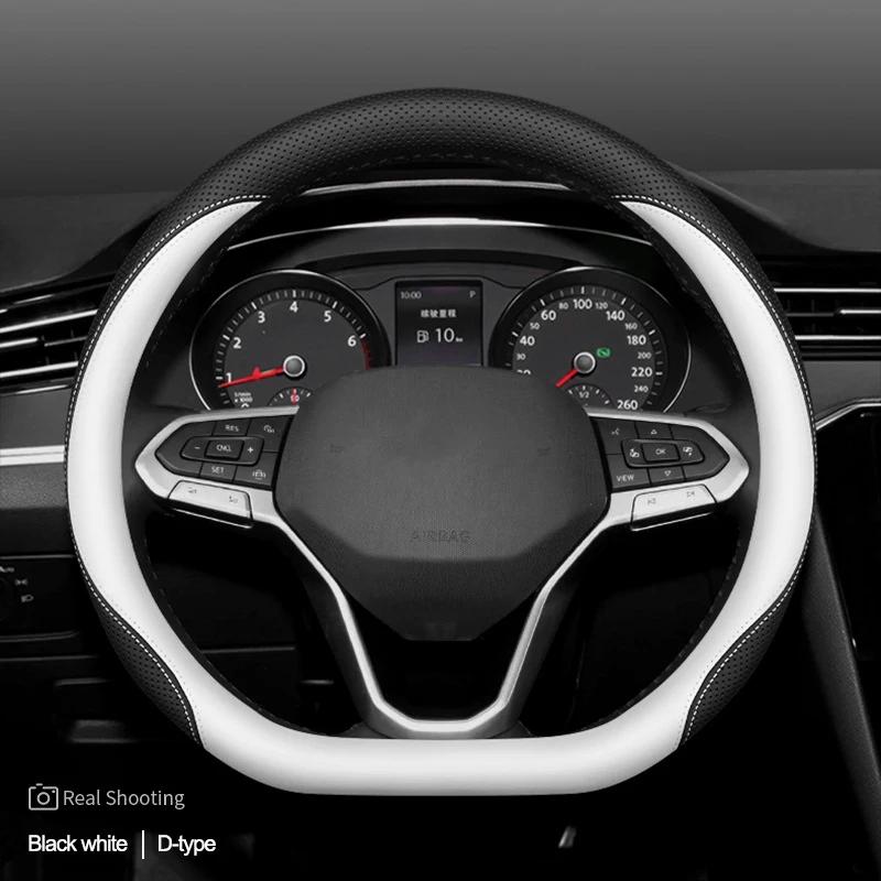 High Quality Leather Car Steering Wheel Cover Wrap Holder for Volvo XC60 S90 S60 XC40 S60l Braid on Steering-Wheel Protector