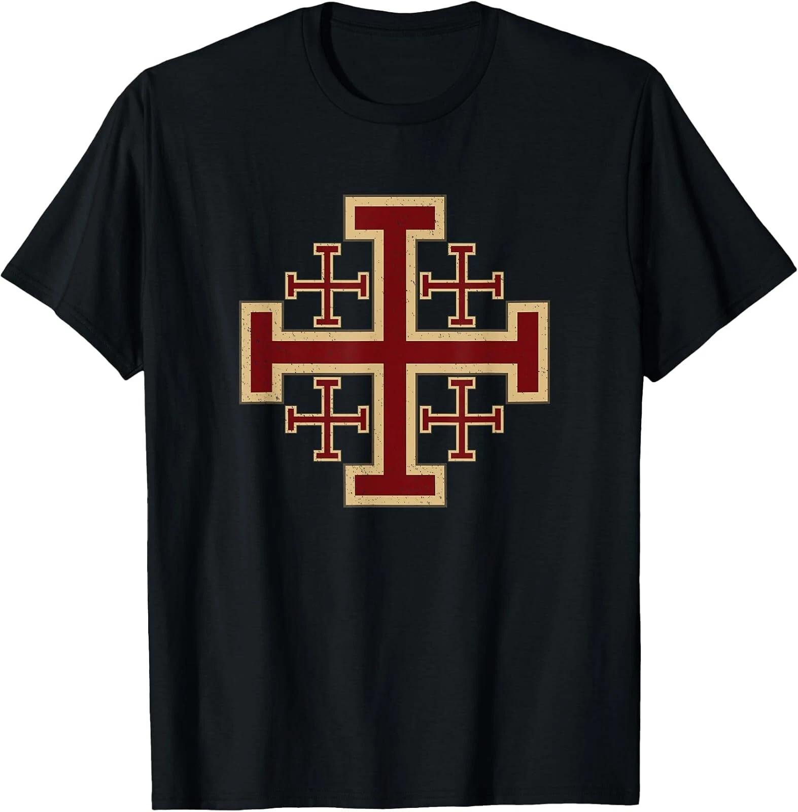 Jerusalem Cross Knights Templar Christian T-Shirt XXXXL