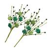 St. Patrick's Day Artificial Shamrock Plant Picks Glitter Four Leaf Clover Berries Stems for Flower Arrangements Irish Vase Home Table Centerpiece