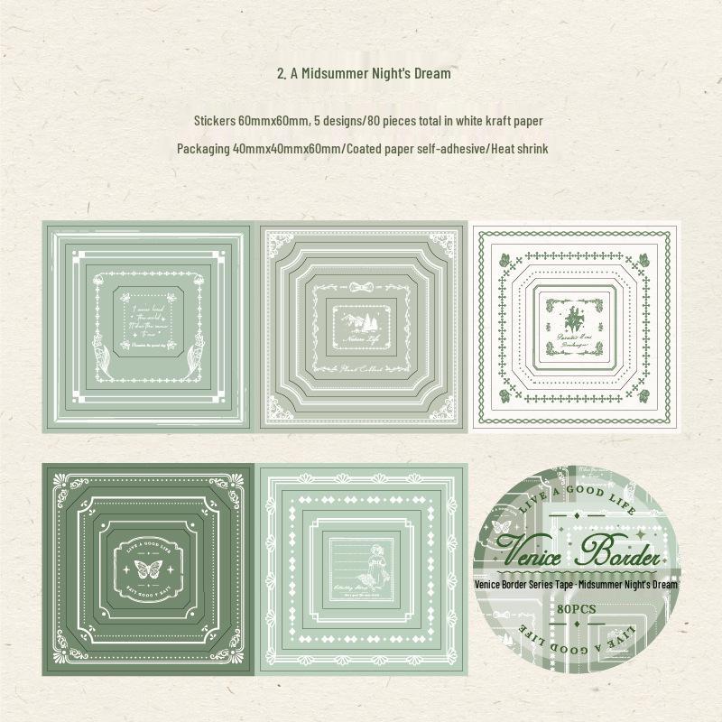 Twilight Series Venice Border Tearable Roman-Style Hollow Journal - 80 Sheets